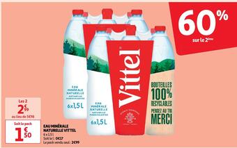 Auchan Supermarché Vittel eau minérale naturelle offre