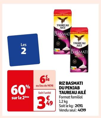 Auchan Taureau ailé riz basmati du penjab offre