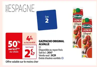 Auchan Alvalle gazpacho original offre