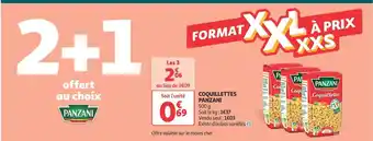 Auchan Supermarché Panzani coquillettes offre