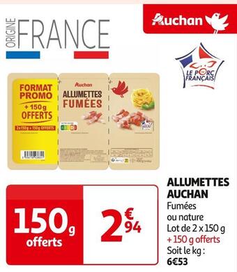 Auchan Supermarché Auchan allumettes offre