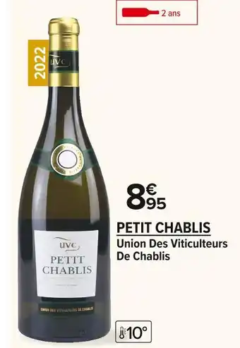 Union des viticulteurs de chablis petit chablis