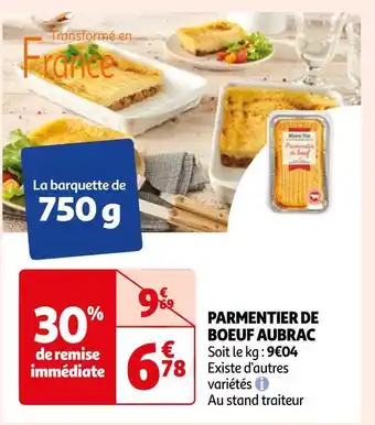 Auchan Aubrac parmentier de boeuf offre