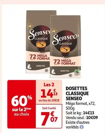Auchan Supermarché Senseo dosettes classique offre
