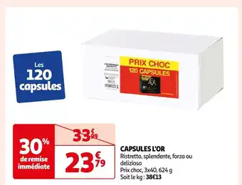 Auchan L'or capsules l'or offre