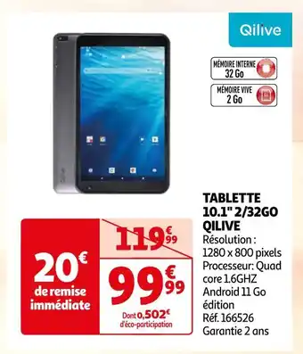 Auchan Qilive tablette 10.1 2/32go offre