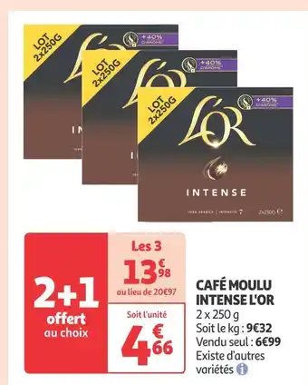 Auchan Supermarché L'or café moulu intense offre