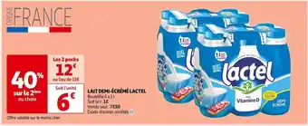Auchan Supermarché Lactel lait demi-écrémé offre