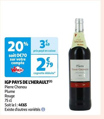 Auchan Igp pays de l'herault offre