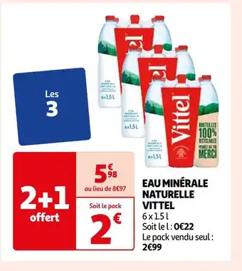 Auchan Vittel eau minérale naturelle offre