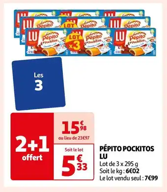 Auchan Lu pépito pockitos offre