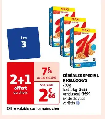 Auchan Kellogg's céréales special k offre