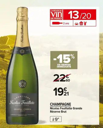 Carrefour Market Nicolas feuillatte champagne offre