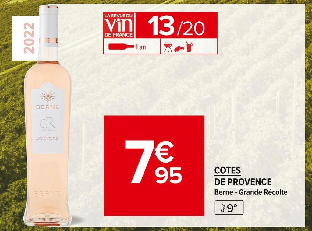 Promo Berne cotes de provence chez Carrefour Market