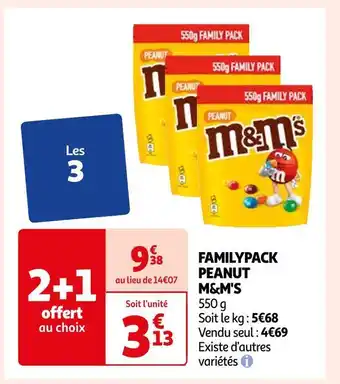 Auchan M&m's familypack peanut offre