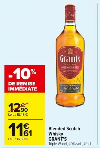 Carrefour Market Grant’s blended scotch whisky offre
