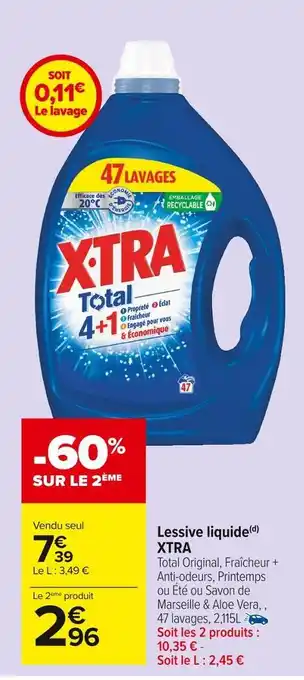 Carrefour Market Xtra lessive liquide(d) offre