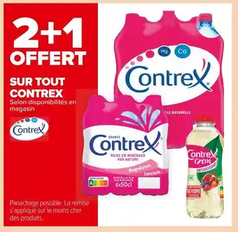 Carrefour Market Contrex 2+1 offert sur tout contrex offre
