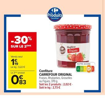 Carrefour Market Carrefour original confiture offre