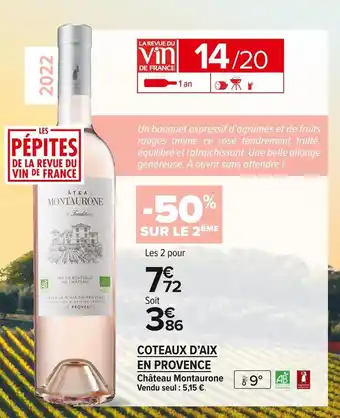 Carrefour Market Château montaurone coteaux d’aix en provence offre