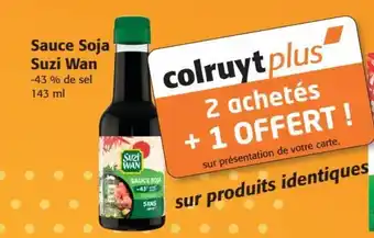 Colruyt Sauce Soja Suzi Wan -43 % de sel 143 ml offre