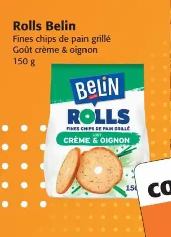 Colruyt Rolls Belin Fines chips de pain grillé Goût crème & oignon offre