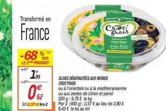 Olives Dénoyautées Aux Herbes Croc'frais