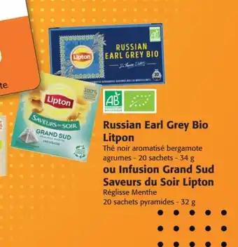 Colruyt RUSSIAN EARL GREY BIO Lipton offre