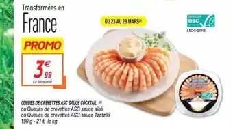 Netto Queues De Crevettes Asc Sauce Cocktail offre