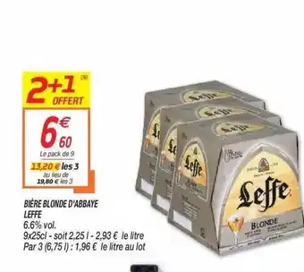 Netto Bière Blonde D'abbaye Leffe offre
