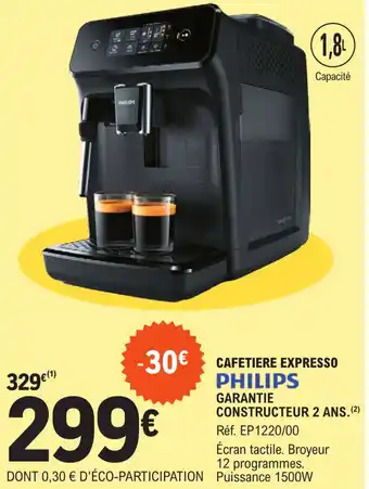 E.Leclerc CAFETIERE EXPRESSO PHILIPS offre