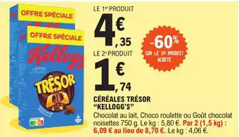 E.Leclerc CÉRÉALES TRÉSOR "KELLOGG'S" offre
