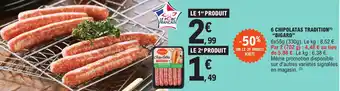 E.Leclerc 6 CHIPOLATAS TRADITION(¹) "BIGARD" offre