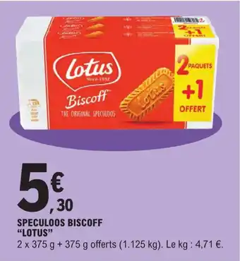 E.Leclerc SPECULOOS BISCOFF "LOTUS" offre