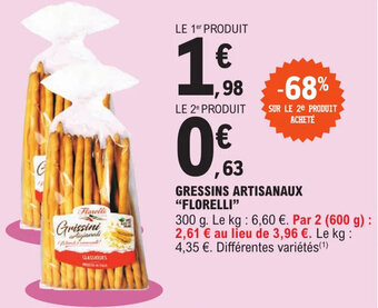 E.Leclerc GRESSINS ARTISANAUX "FLORELLI" offre