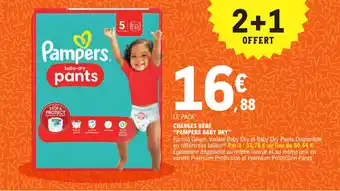 E.Leclerc CHANGES BÉBÉ "PAMPERS BABY DRY" offre