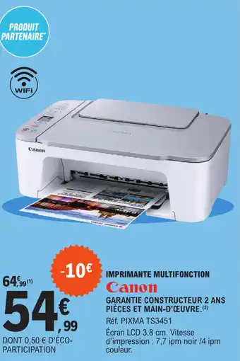 E.Leclerc IMPRIMANTE MULTIFONCTION Canon offre