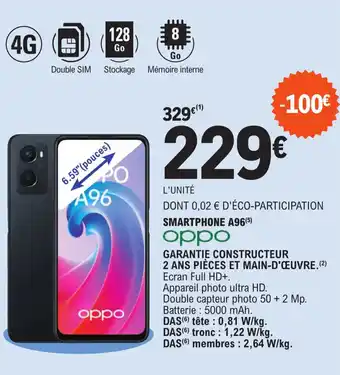 E.Leclerc SMARTPHONE A96(5) offre