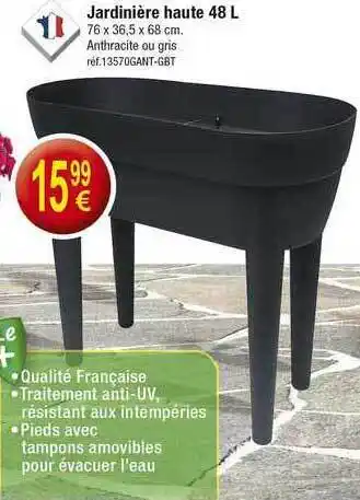 Kandy Jardinière Haute 48 L offre