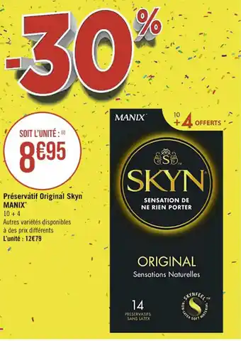 Préservatif Original Skyn MANIX