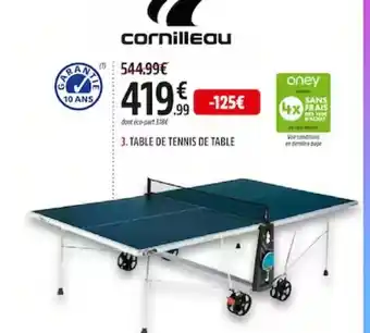 Intersport TABLE DE TENNIS DE TABLE offre