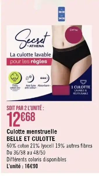 Culotte menstruelle BELLE ET CULOTTE