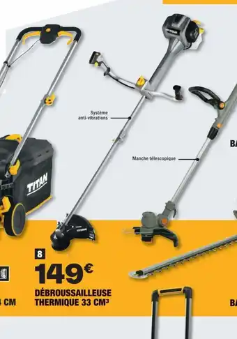 Brico Dépôt DÉBROUSSAILLEUSE THERMIQUE 33 CM³ offre