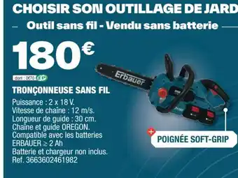 Brico Dépôt TRONÇONNEUSE SANS FIL offre