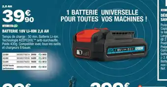 BATTERIE 18V LI-ION 2,0 AH