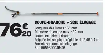 Brico Dépôt COUPE-BRANCHE + SCIE ÉLAGAGE offre