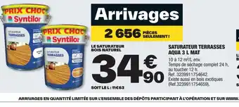 Brico Dépôt SATURATEUR TERRASSES AQUA 3 L MAT offre