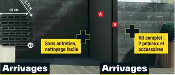 Brico Dépôt KIT POTEAU ALUMINIUM ANTHRACITE offre