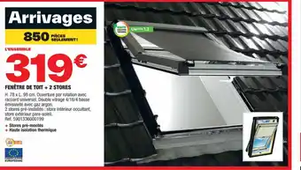 FENÊTRE DE TOIT + 2 STORES