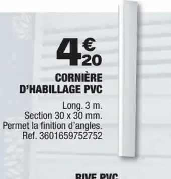 Brico Dépôt CORNIÈRE D'HABILLAGE PVC offre
